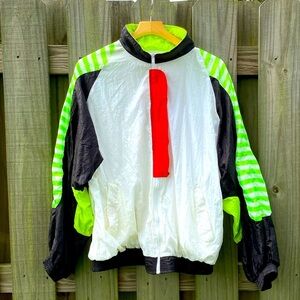 NWT Vintage 80s Windbreaker 🤙🏼 🤍🖤💚❤️